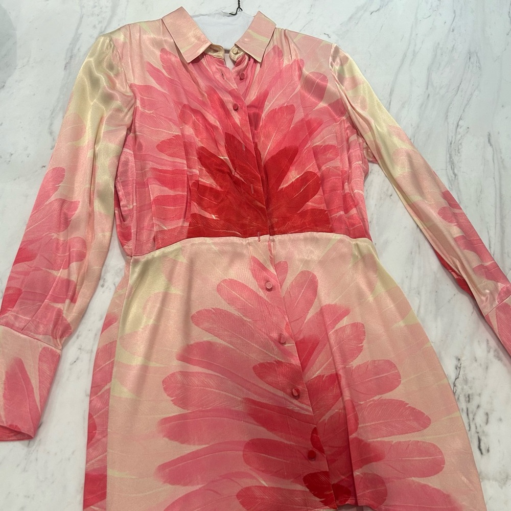 Mini floral Alexis silk short dress